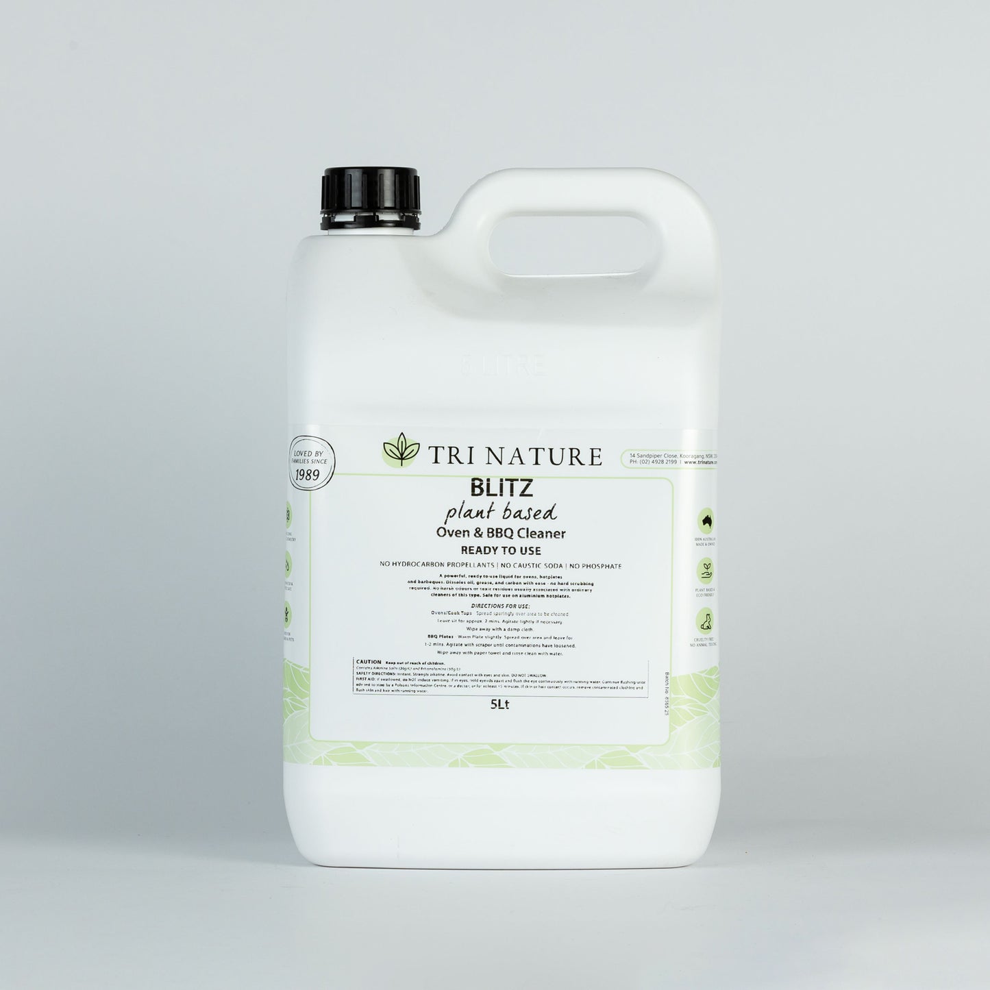 Tri Nature Blitz - Oven and BBQ Cleaner Bulk 5 Litres