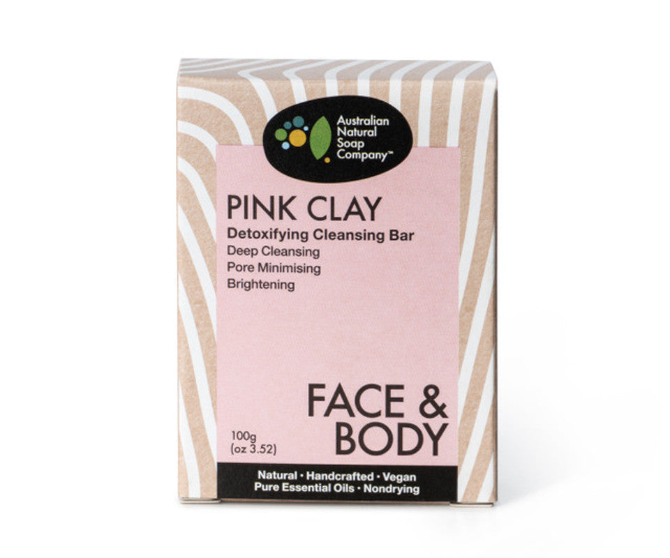 The Australian Natural Soap Company - Pink Clay Detoxifying Bar 100g