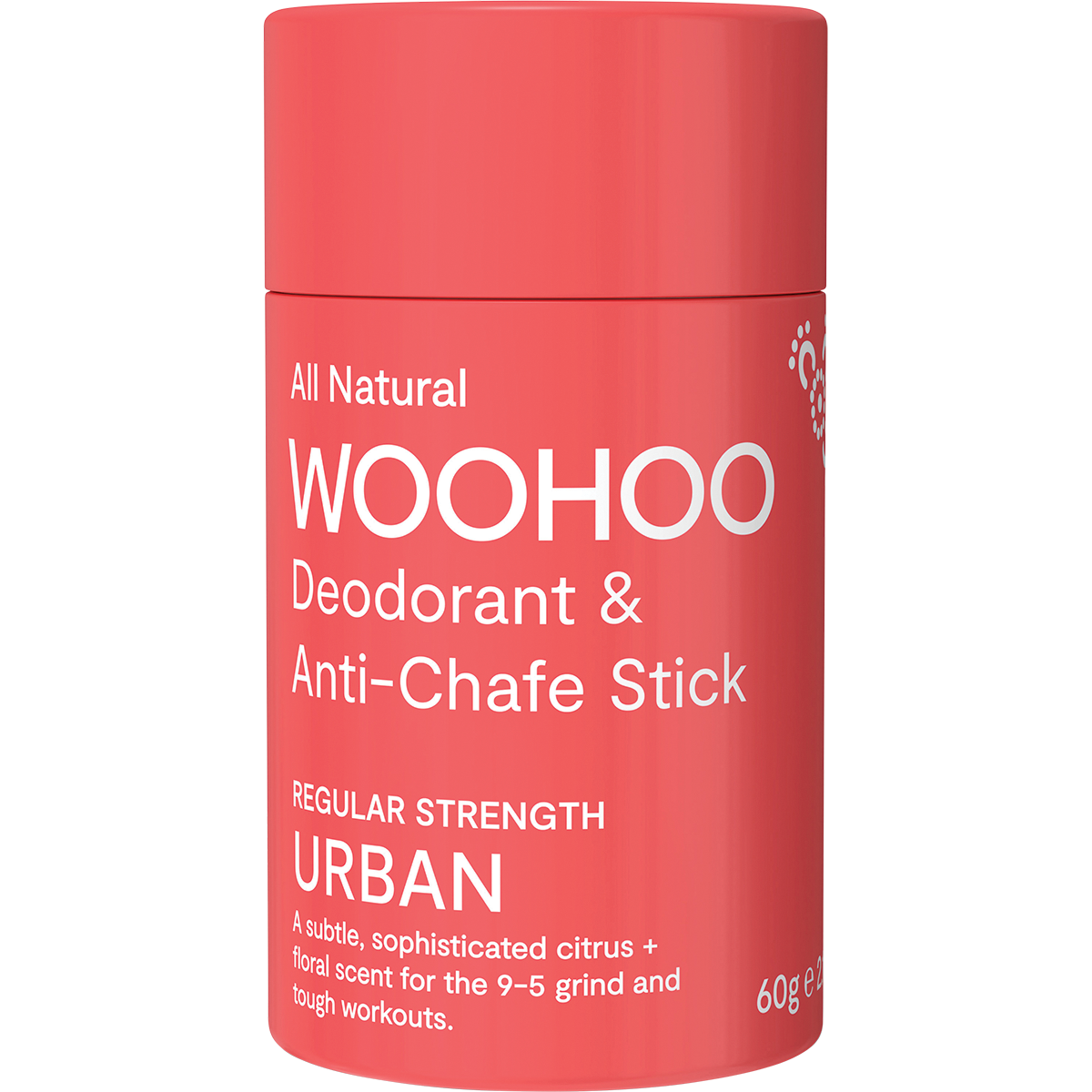 Woohoo Natural Deodorant & Anti-Chafe Stick - Urban 60g