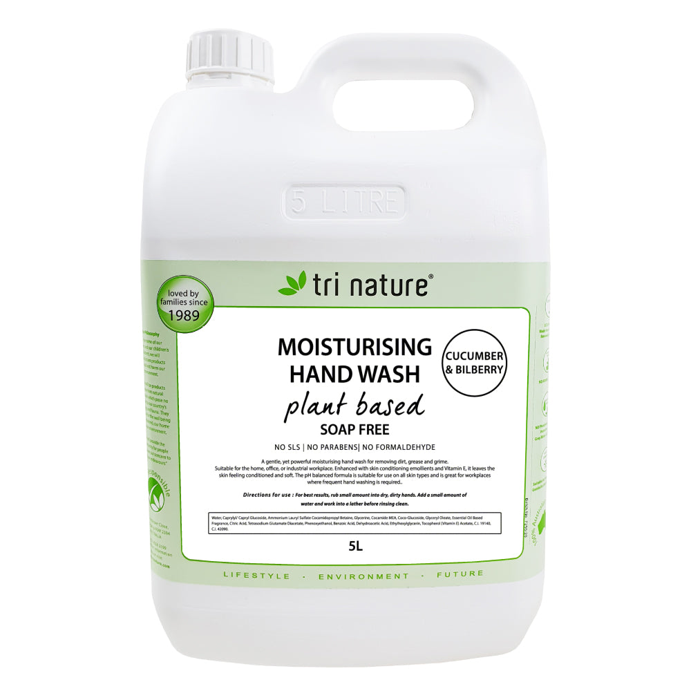 Tri Nature Hand Wash - Cucumber & Bilberry Bulk 5 Litres