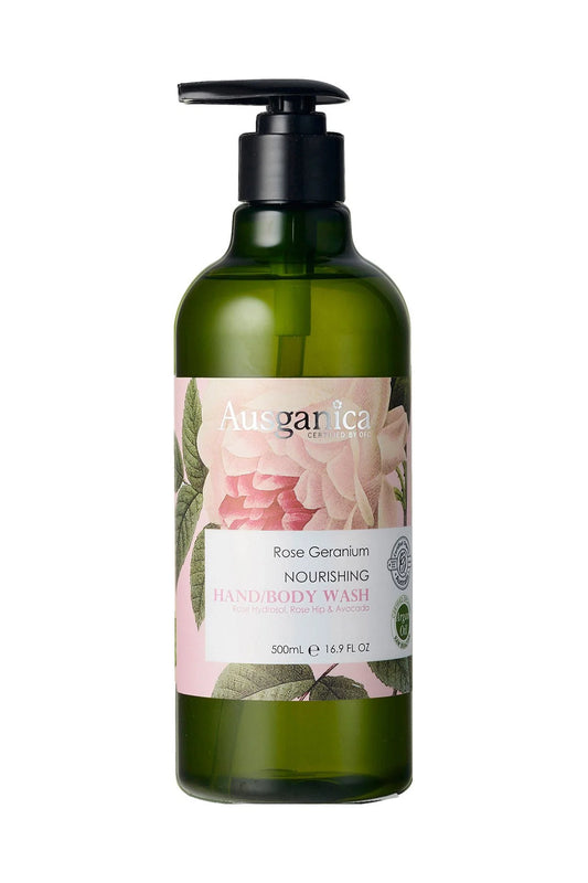 Ausganica Rose Geranium Nourishing Hand & Body Wash