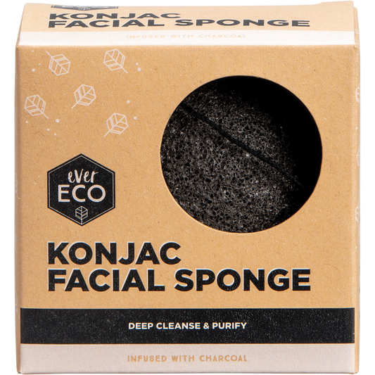 Konjac Facial Sponge by Ever Eco - Charcoal