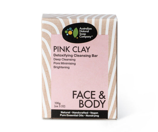 The Australian Natural Soap Company - Pink Clay Detoxifying Bar  100g