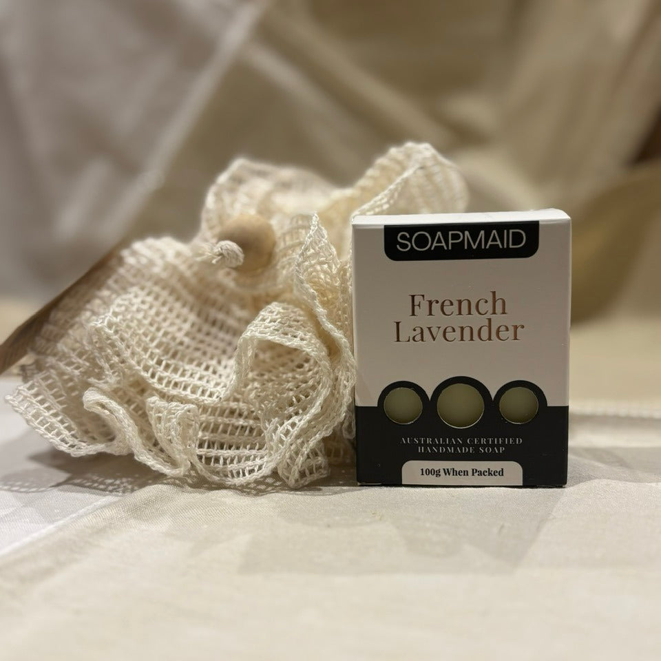 Well Natured Christmas Bamboo Body Sponge with Soap bar