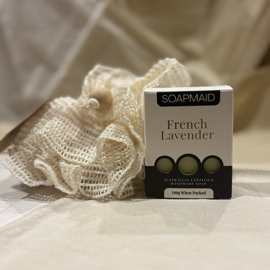 Well Natured Christmas Bamboo Body Sponge with Soap bar