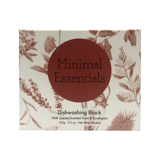 Minimal Essentials Dishwashing Block - Lemon Scented Gum & Eucalyptus  150g